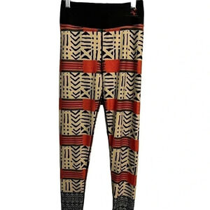 Ruva Arfic Wear Full Length Leggings Geometric Tribal Colorful Size 6